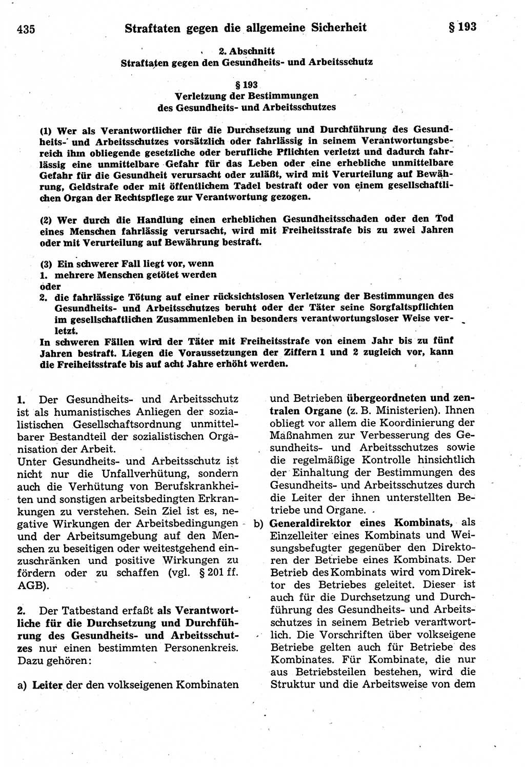 Strafrecht der Deutschen Demokratischen Republik (DDR), Kommentar zum Strafgesetzbuch (StGB) 1987, Seite 435 (Strafr. DDR Komm. StGB 1987, S. 435)