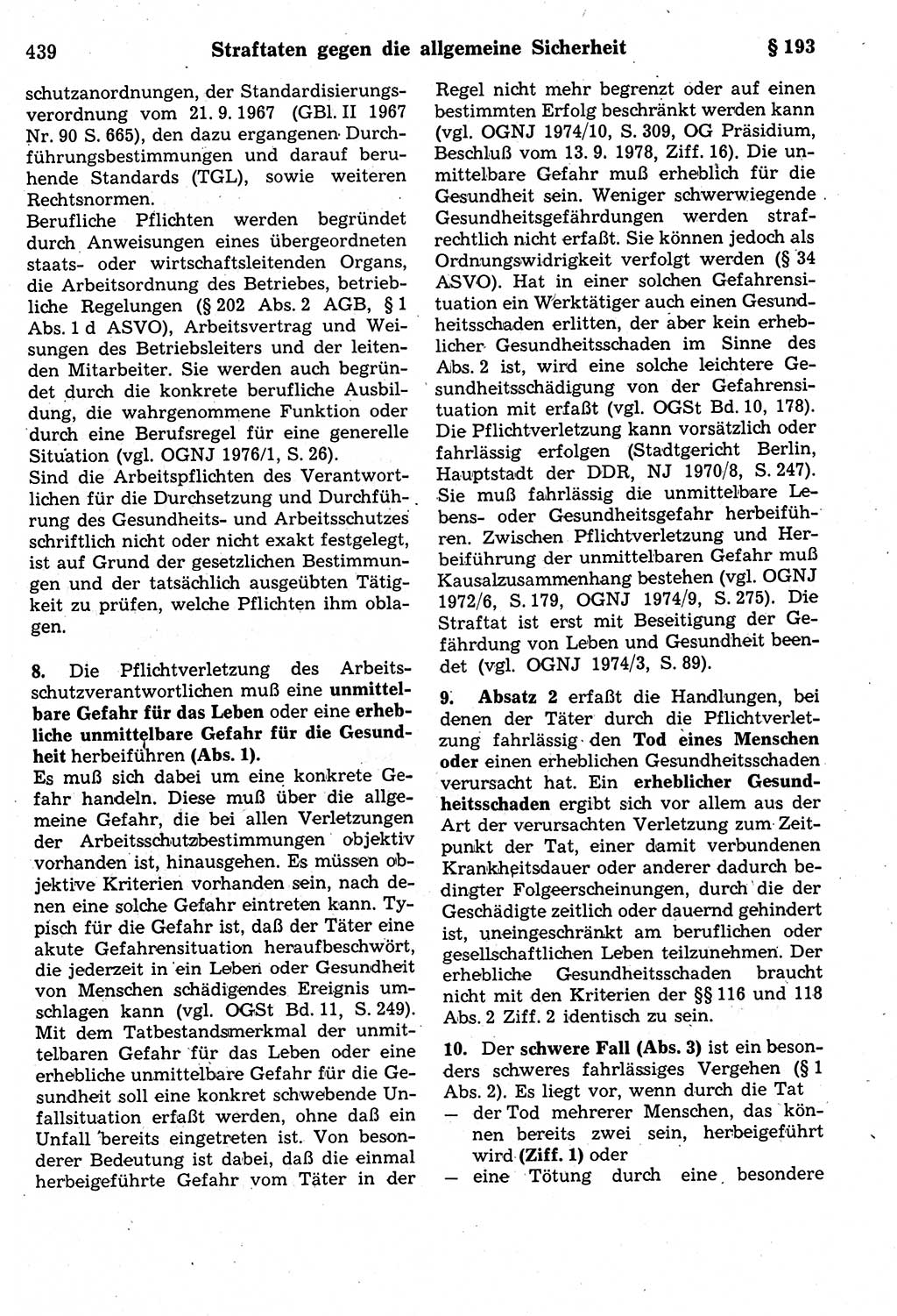 Strafrecht der Deutschen Demokratischen Republik (DDR), Kommentar zum Strafgesetzbuch (StGB) 1987, Seite 439 (Strafr. DDR Komm. StGB 1987, S. 439)