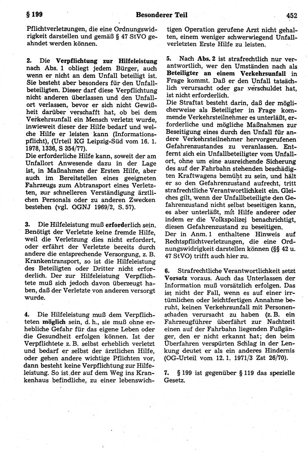 Strafrecht der Deutschen Demokratischen Republik (DDR), Kommentar zum Strafgesetzbuch (StGB) 1987, Seite 452 (Strafr. DDR Komm. StGB 1987, S. 452)