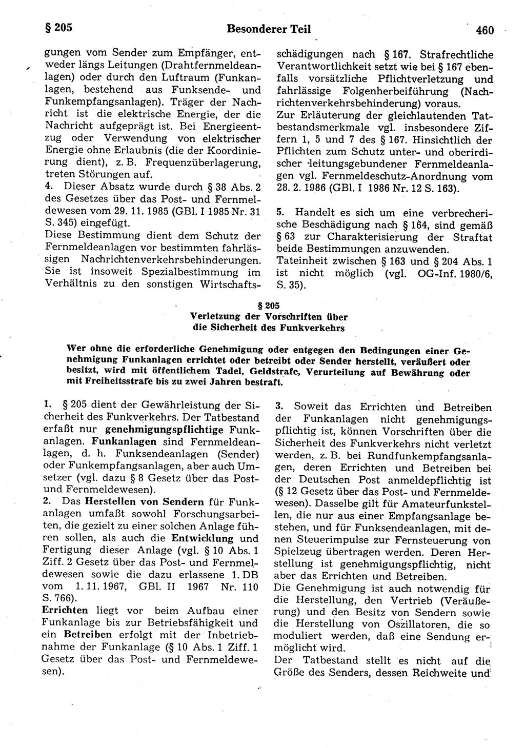 Strafrecht der Deutschen Demokratischen Republik (DDR), Kommentar zum Strafgesetzbuch (StGB) 1987, Seite 460 (Strafr. DDR Komm. StGB 1987, S. 460)