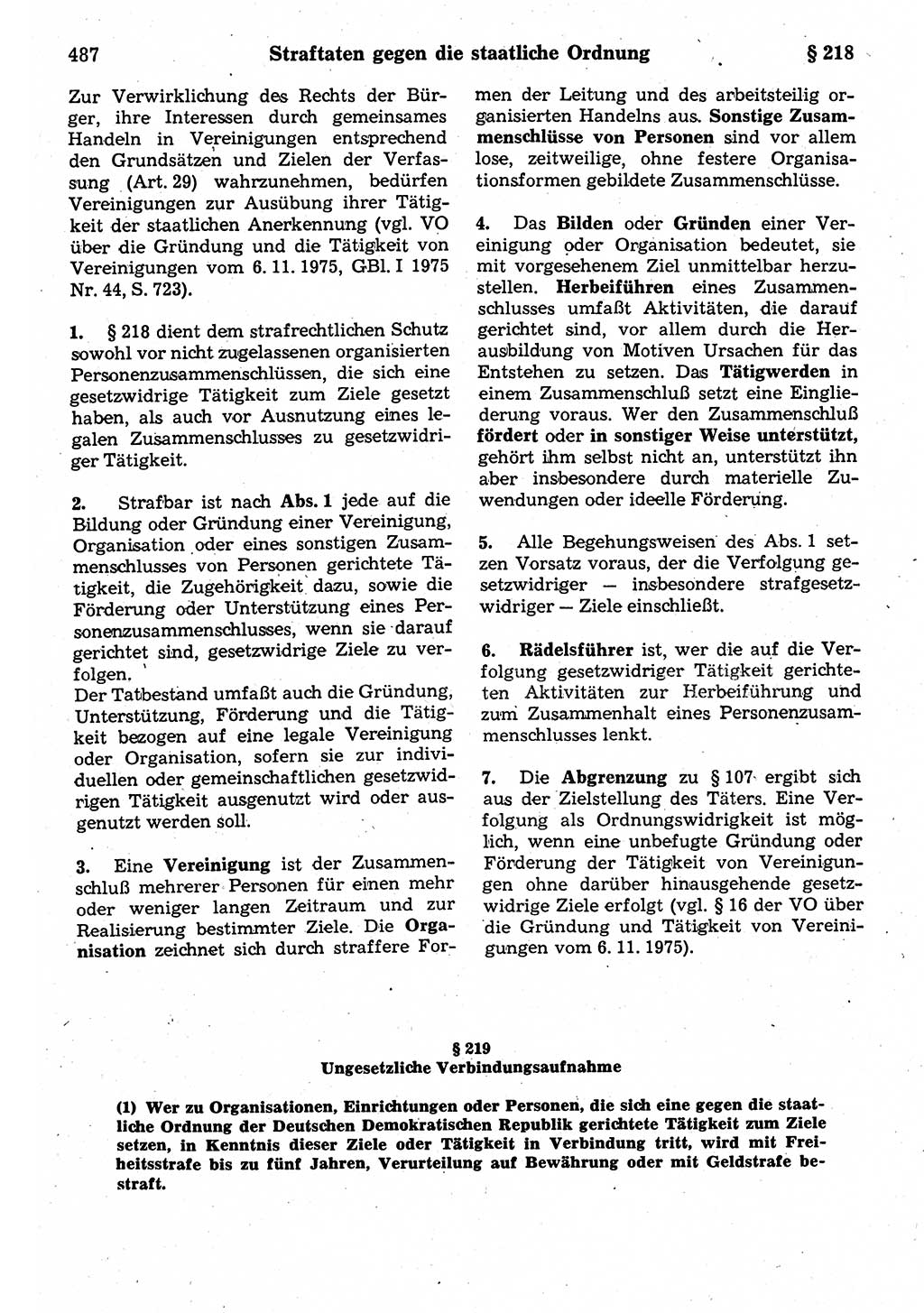 Strafrecht der Deutschen Demokratischen Republik (DDR), Kommentar zum Strafgesetzbuch (StGB) 1987, Seite 487 (Strafr. DDR Komm. StGB 1987, S. 487)