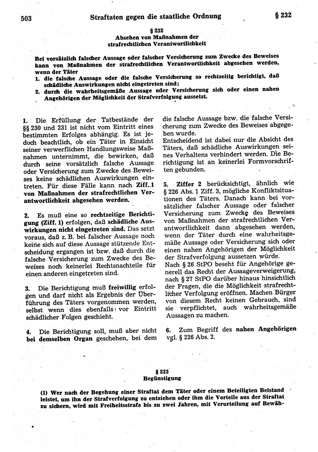 Strafrecht der Deutschen Demokratischen Republik (DDR), Kommentar zum Strafgesetzbuch (StGB) 1987, Seite 503 (Strafr. DDR Komm. StGB 1987, S. 503)