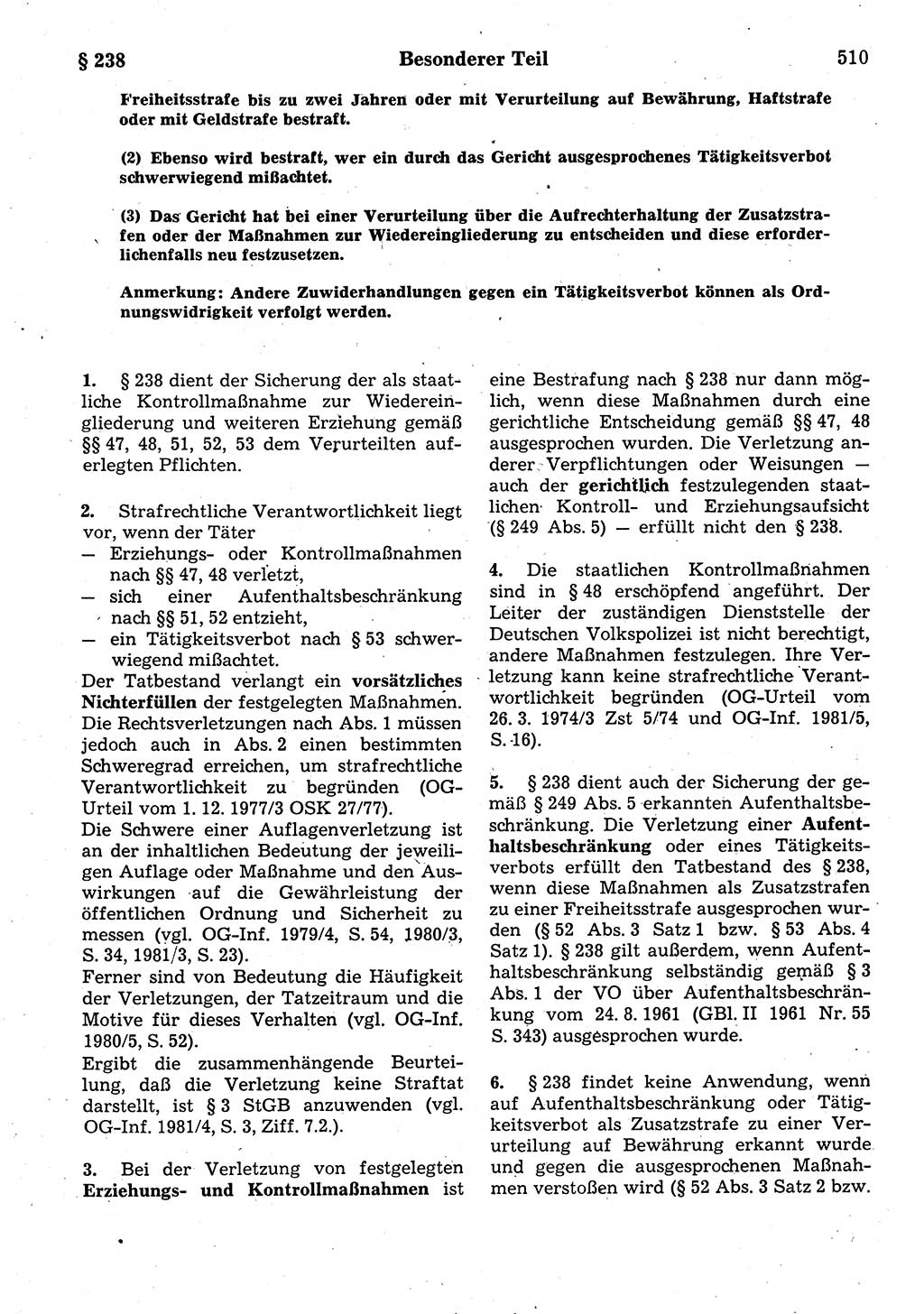 Strafrecht der Deutschen Demokratischen Republik (DDR), Kommentar zum Strafgesetzbuch (StGB) 1987, Seite 510 (Strafr. DDR Komm. StGB 1987, S. 510)