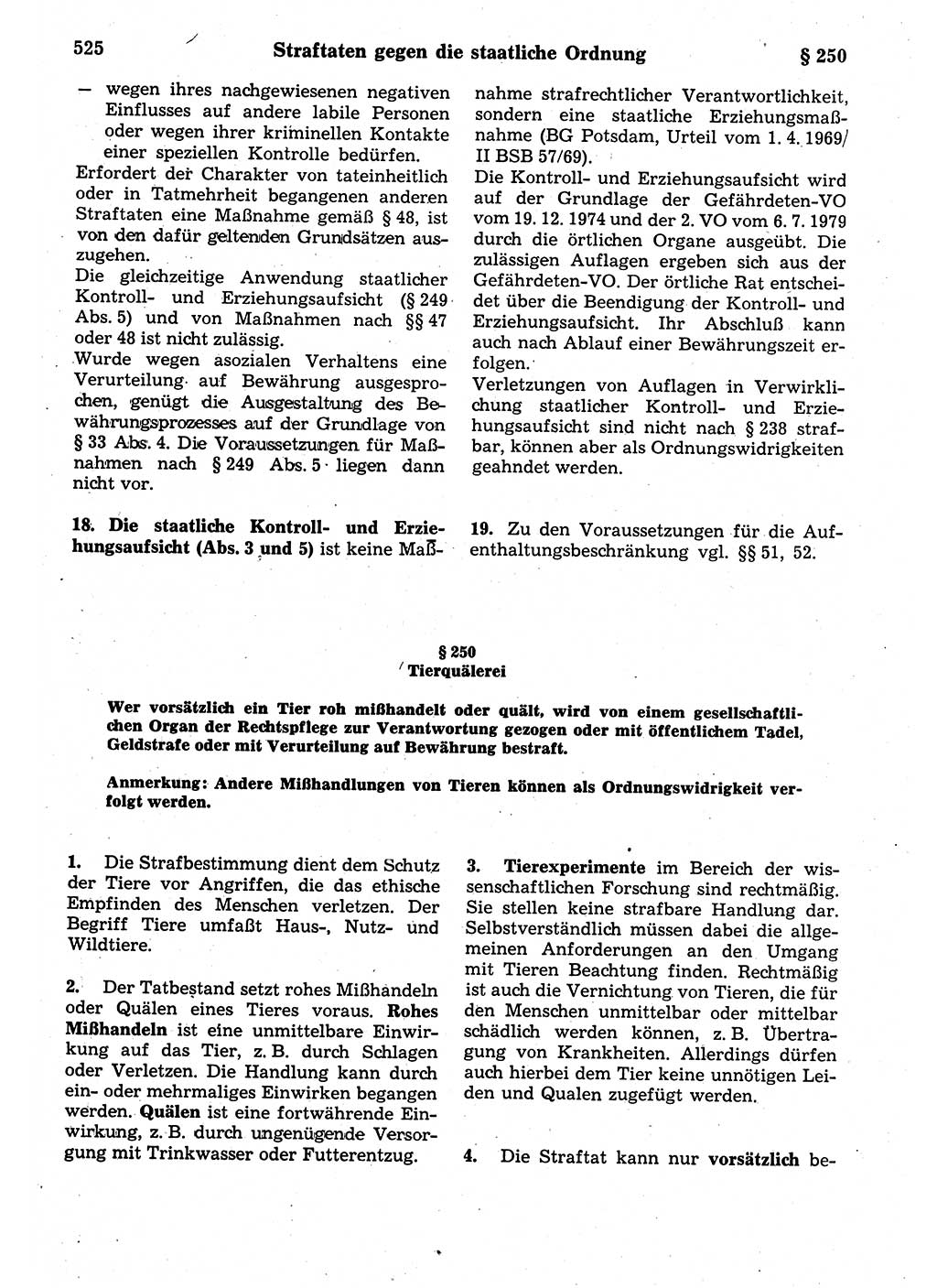 Strafrecht der Deutschen Demokratischen Republik (DDR), Kommentar zum Strafgesetzbuch (StGB) 1987, Seite 525 (Strafr. DDR Komm. StGB 1987, S. 525)