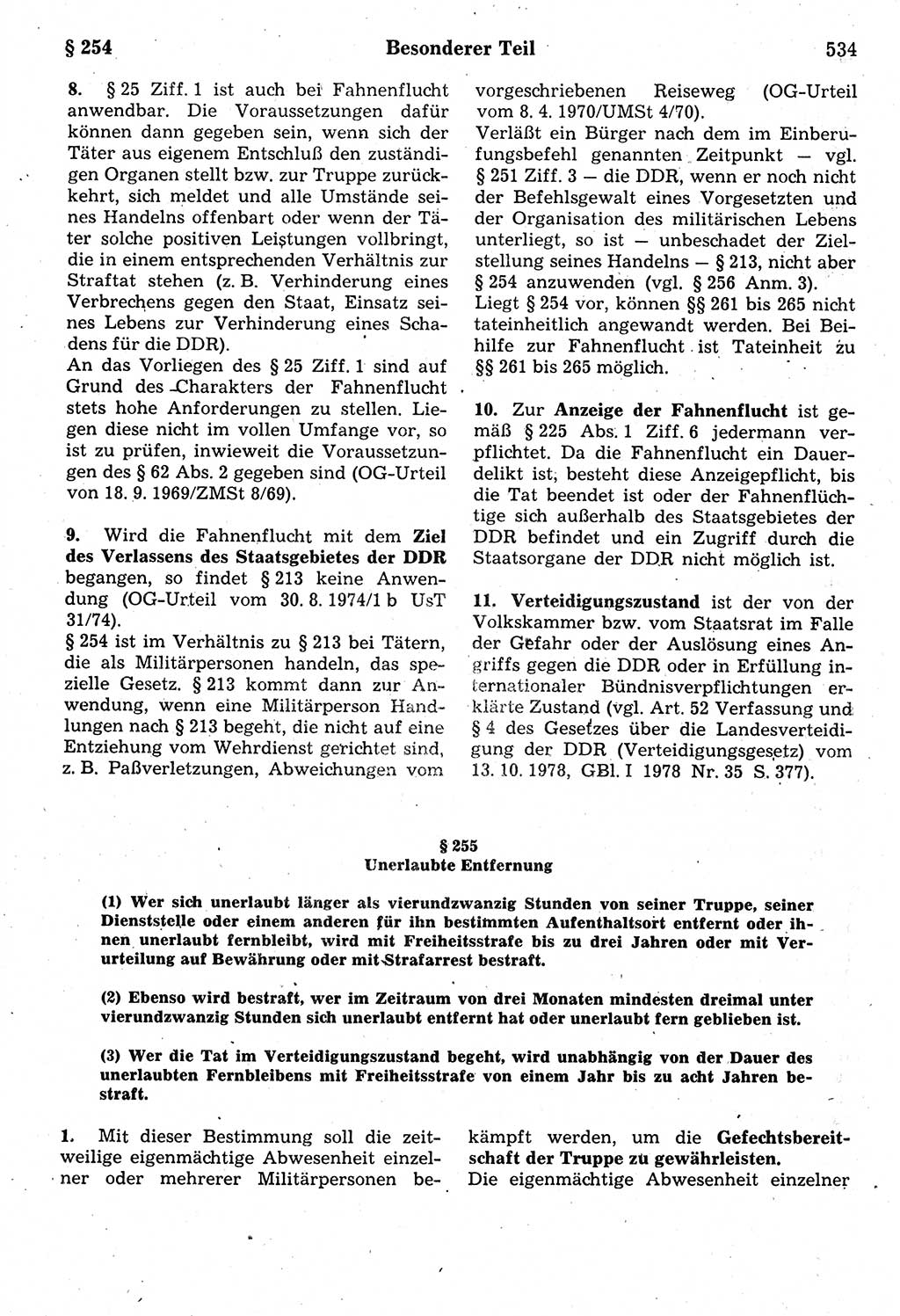 Strafrecht der Deutschen Demokratischen Republik (DDR), Kommentar zum Strafgesetzbuch (StGB) 1987, Seite 534 (Strafr. DDR Komm. StGB 1987, S. 534)