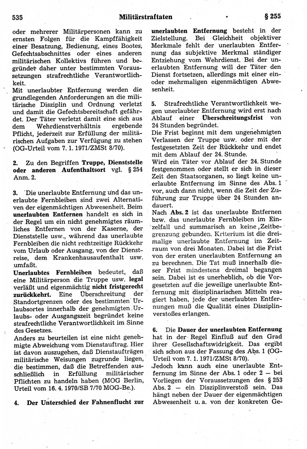 Strafrecht der Deutschen Demokratischen Republik (DDR), Kommentar zum Strafgesetzbuch (StGB) 1987, Seite 535 (Strafr. DDR Komm. StGB 1987, S. 535)