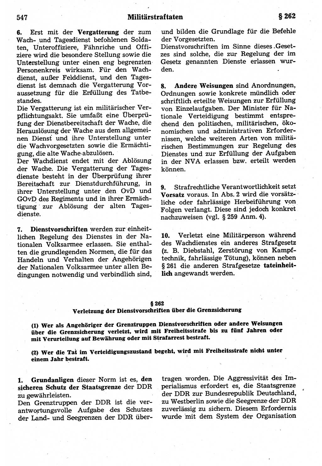 Strafrecht der Deutschen Demokratischen Republik (DDR), Kommentar zum Strafgesetzbuch (StGB) 1987, Seite 547 (Strafr. DDR Komm. StGB 1987, S. 547)