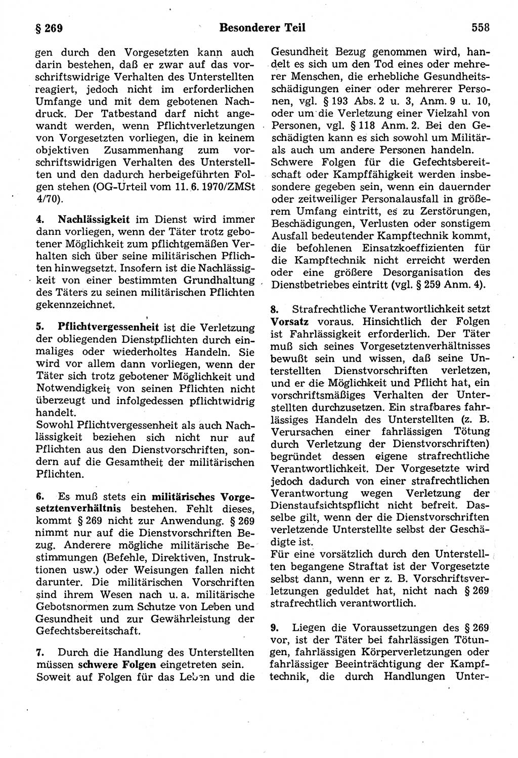 Strafrecht der Deutschen Demokratischen Republik (DDR), Kommentar zum Strafgesetzbuch (StGB) 1987, Seite 558 (Strafr. DDR Komm. StGB 1987, S. 558)
