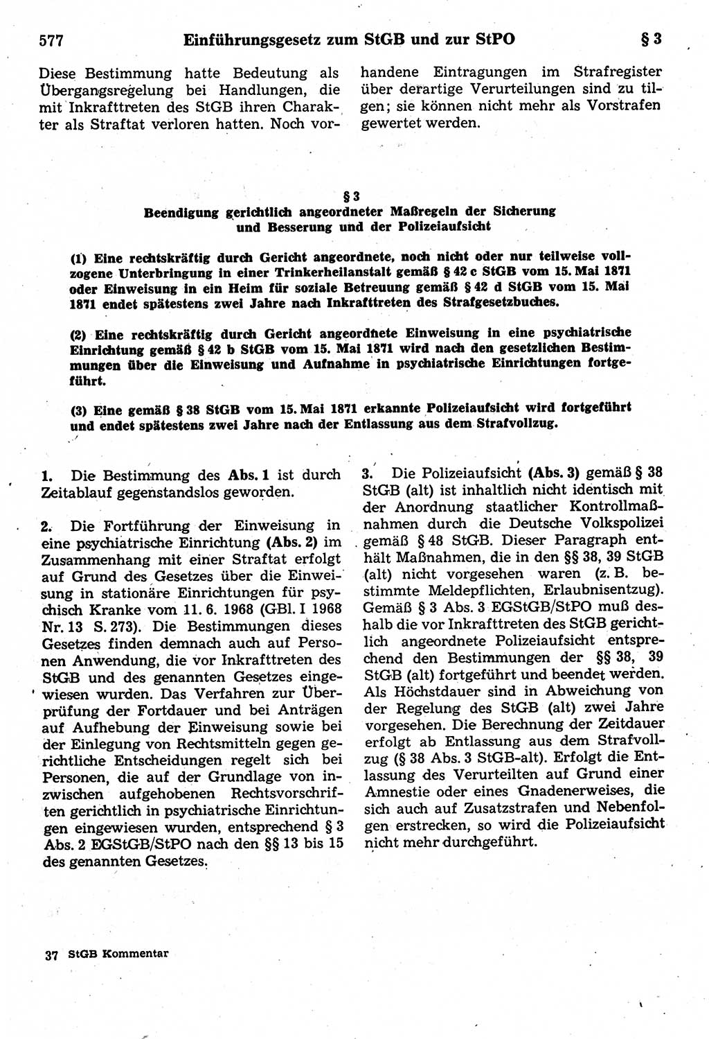 Strafrecht der Deutschen Demokratischen Republik (DDR), Kommentar zum Strafgesetzbuch (StGB) 1987, Seite 577 (Strafr. DDR Komm. StGB 1987, S. 577)