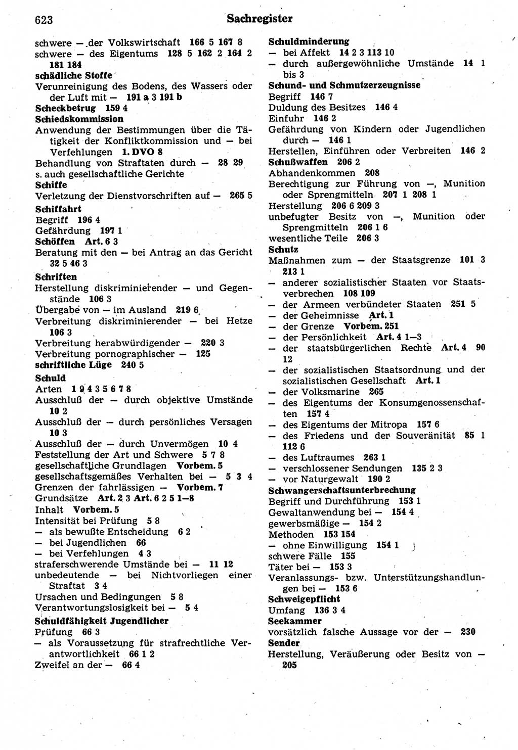 Strafrecht der Deutschen Demokratischen Republik (DDR), Kommentar zum Strafgesetzbuch (StGB) 1987, Seite 623 (Strafr. DDR Komm. StGB 1987, S. 623)