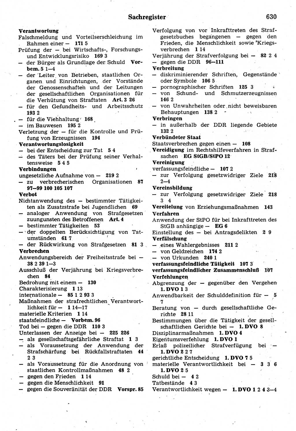 Strafrecht der Deutschen Demokratischen Republik (DDR), Kommentar zum Strafgesetzbuch (StGB) 1987, Seite 630 (Strafr. DDR Komm. StGB 1987, S. 630)