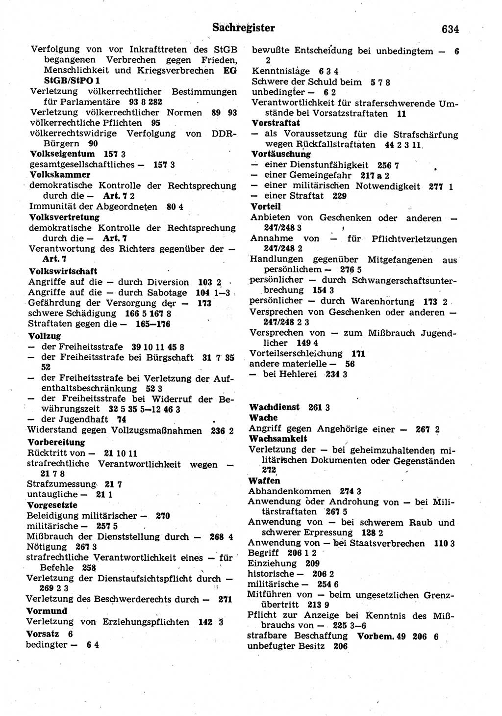 Strafrecht der Deutschen Demokratischen Republik (DDR), Kommentar zum Strafgesetzbuch (StGB) 1987, Seite 634 (Strafr. DDR Komm. StGB 1987, S. 634)
