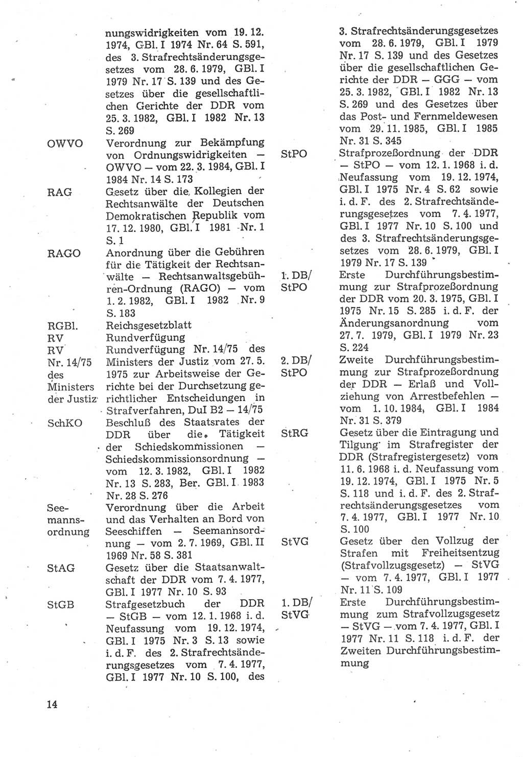 Strafverfahrensrecht [Deutsche Demokratische Republik (DDR)], Lehrbuch 1987, Seite 14 (Strafverf.-R. DDR Lb. 1987, S. 14)