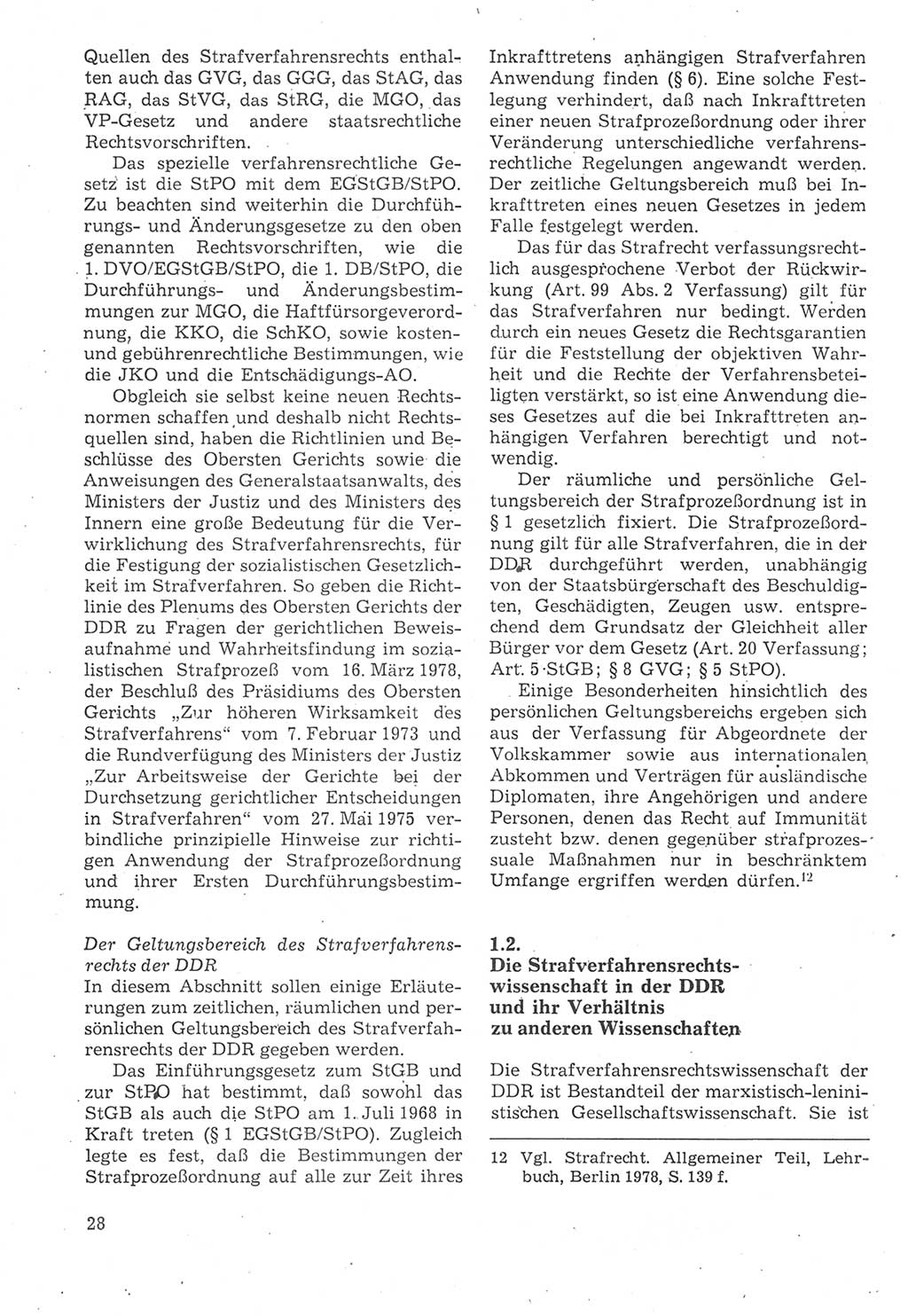 Strafverfahrensrecht [Deutsche Demokratische Republik (DDR)], Lehrbuch 1987, Seite 28 (Strafverf.-R. DDR Lb. 1987, S. 28)