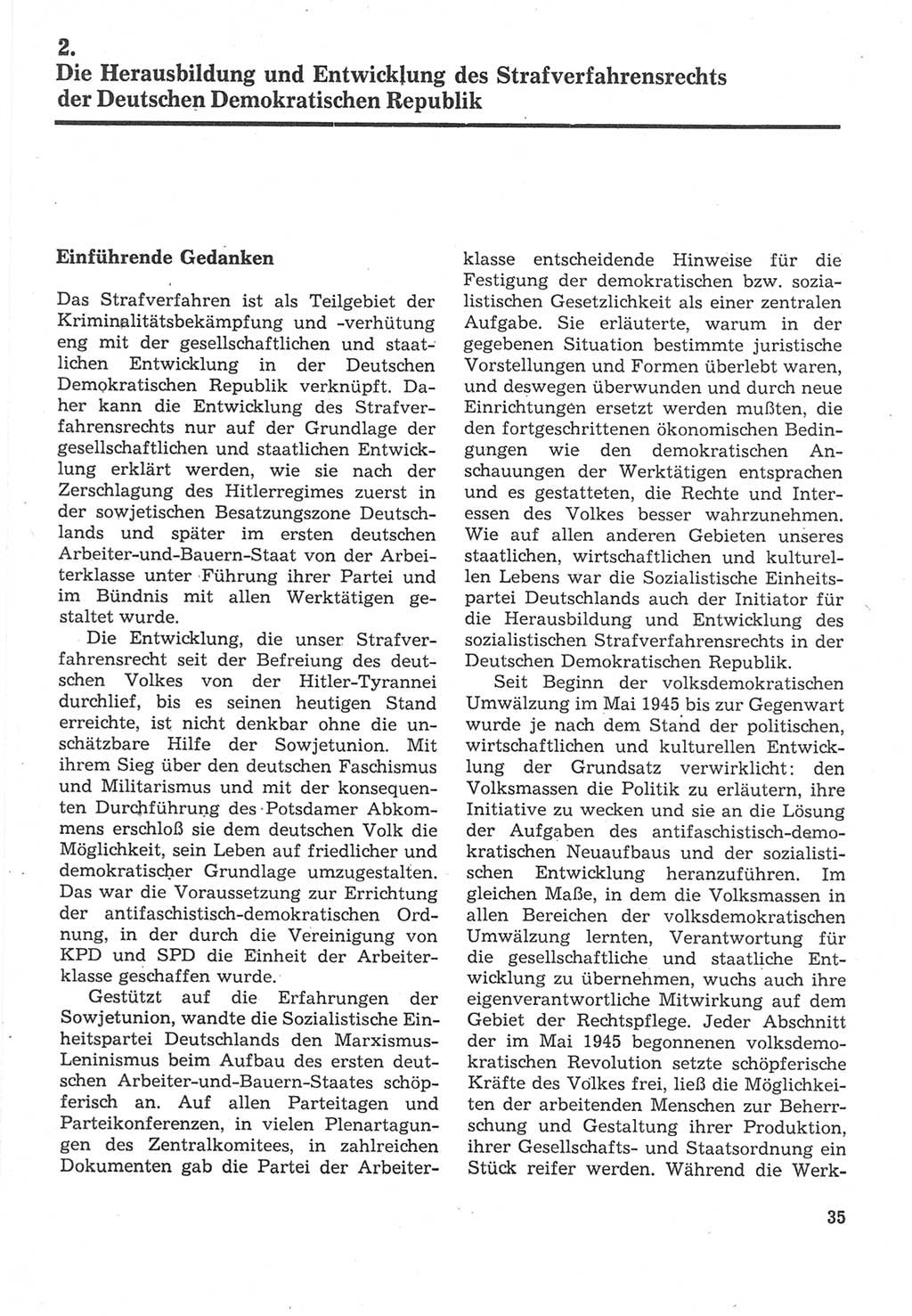 Strafverfahrensrecht [Deutsche Demokratische Republik (DDR)], Lehrbuch 1987, Seite 35 (Strafverf.-R. DDR Lb. 1987, S. 35)