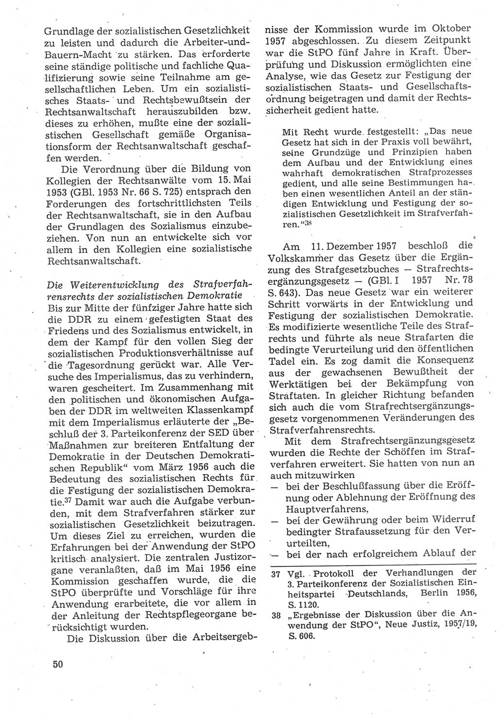 Strafverfahrensrecht [Deutsche Demokratische Republik (DDR)], Lehrbuch 1987, Seite 50 (Strafverf.-R. DDR Lb. 1987, S. 50)