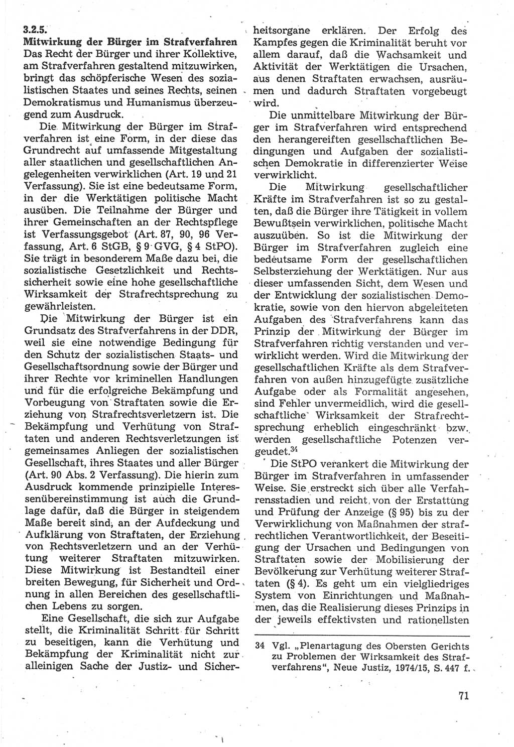 Strafverfahrensrecht [Deutsche Demokratische Republik (DDR)], Lehrbuch 1987, Seite 71 (Strafverf.-R. DDR Lb. 1987, S. 71)