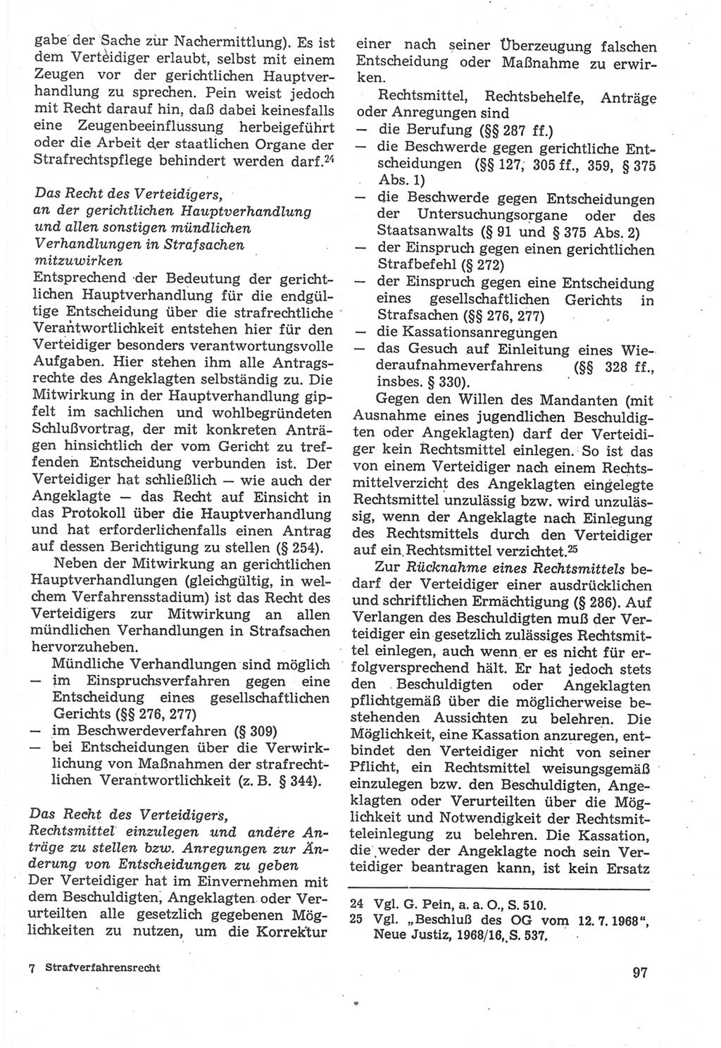 Strafverfahrensrecht [Deutsche Demokratische Republik (DDR)], Lehrbuch 1987, Seite 97 (Strafverf.-R. DDR Lb. 1987, S. 97)