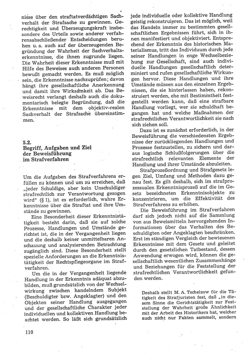 Strafverfahrensrecht [Deutsche Demokratische Republik (DDR)], Lehrbuch 1987, Seite 110 (Strafverf.-R. DDR Lb. 1987, S. 110)