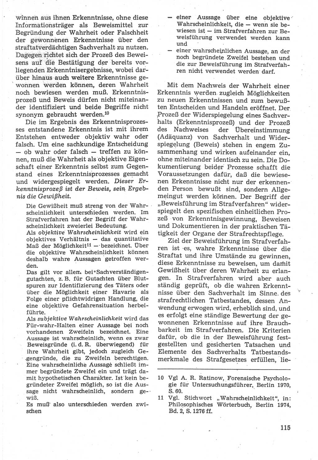 Strafverfahrensrecht [Deutsche Demokratische Republik (DDR)], Lehrbuch 1987, Seite 115 (Strafverf.-R. DDR Lb. 1987, S. 115)