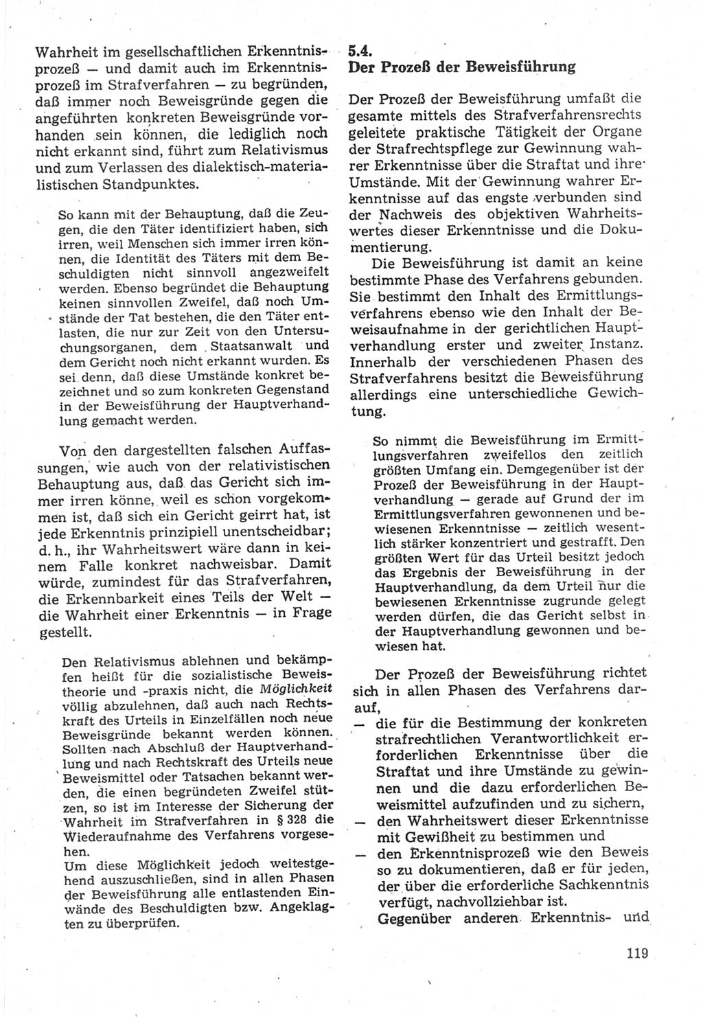 Strafverfahrensrecht [Deutsche Demokratische Republik (DDR)], Lehrbuch 1987, Seite 119 (Strafverf.-R. DDR Lb. 1987, S. 119)