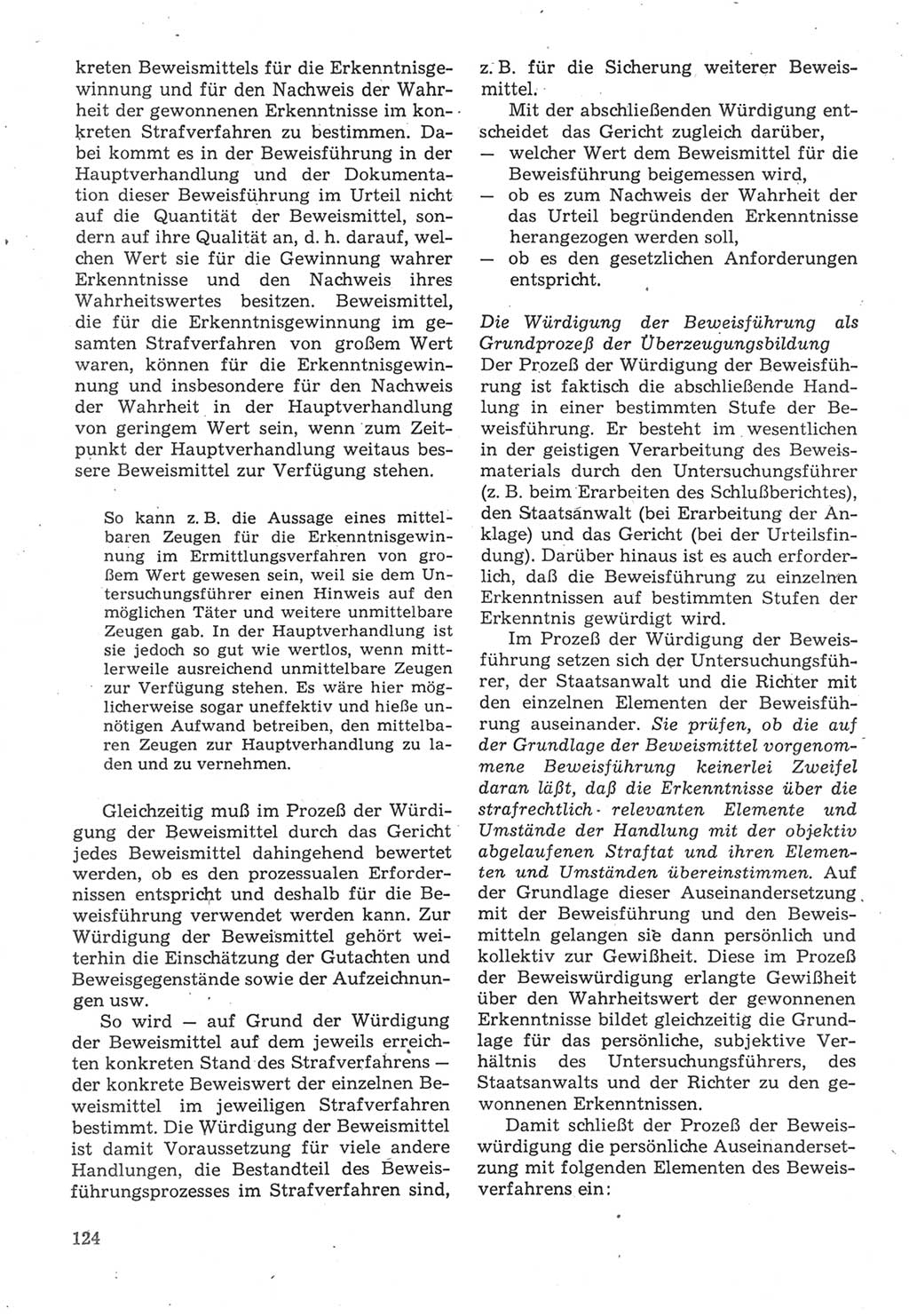 Strafverfahrensrecht [Deutsche Demokratische Republik (DDR)], Lehrbuch 1987, Seite 124 (Strafverf.-R. DDR Lb. 1987, S. 124)
