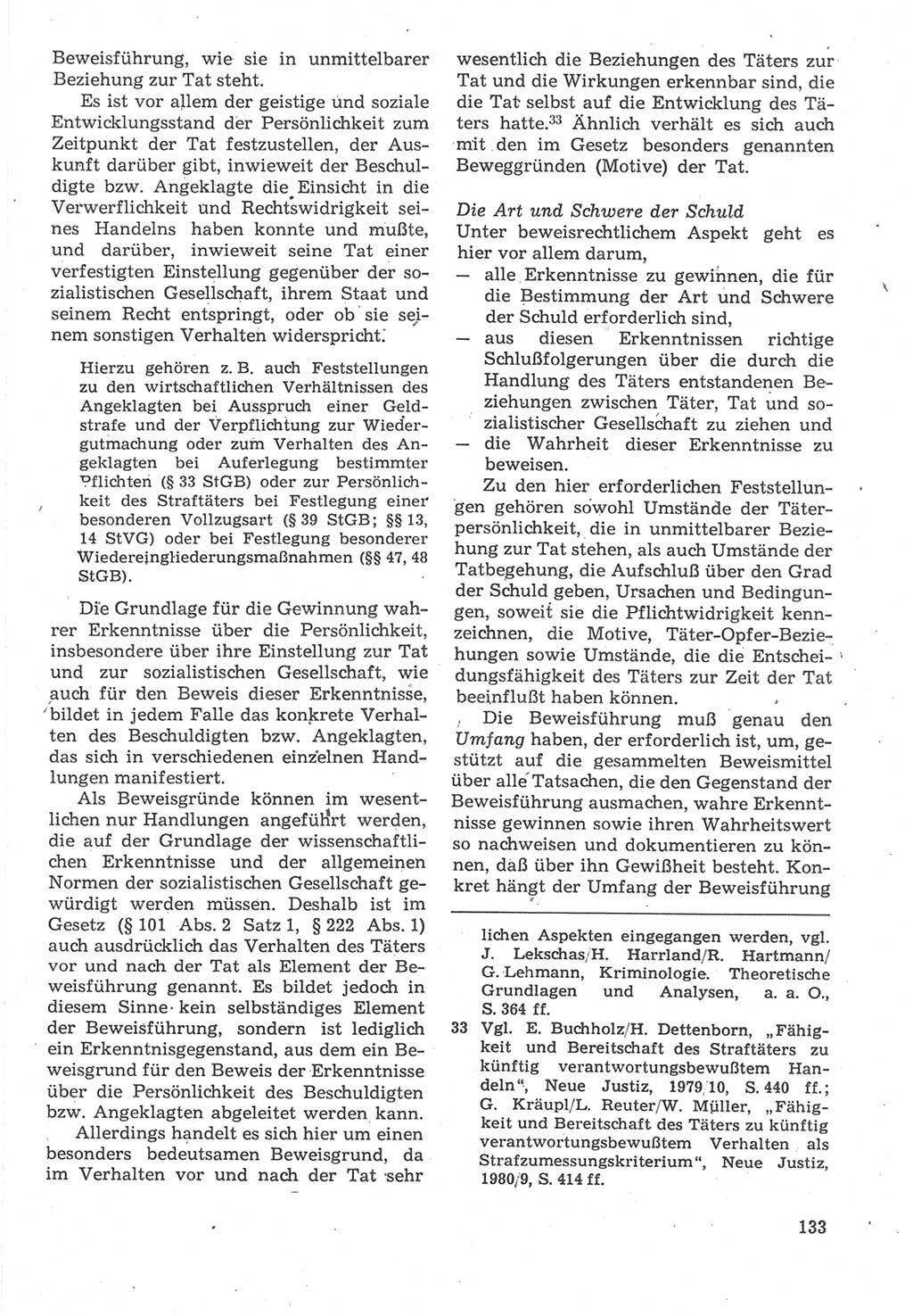 Strafverfahrensrecht [Deutsche Demokratische Republik (DDR)], Lehrbuch 1987, Seite 133 (Strafverf.-R. DDR Lb. 1987, S. 133)