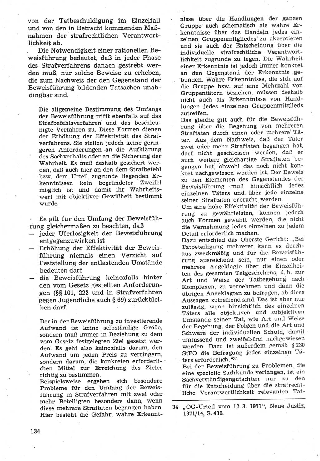 Strafverfahrensrecht [Deutsche Demokratische Republik (DDR)], Lehrbuch 1987, Seite 134 (Strafverf.-R. DDR Lb. 1987, S. 134)