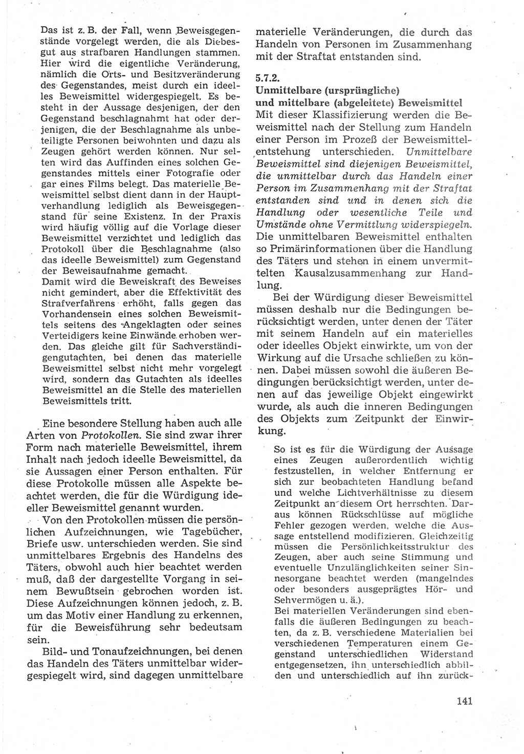 Strafverfahrensrecht [Deutsche Demokratische Republik (DDR)], Lehrbuch 1987, Seite 141 (Strafverf.-R. DDR Lb. 1987, S. 141)