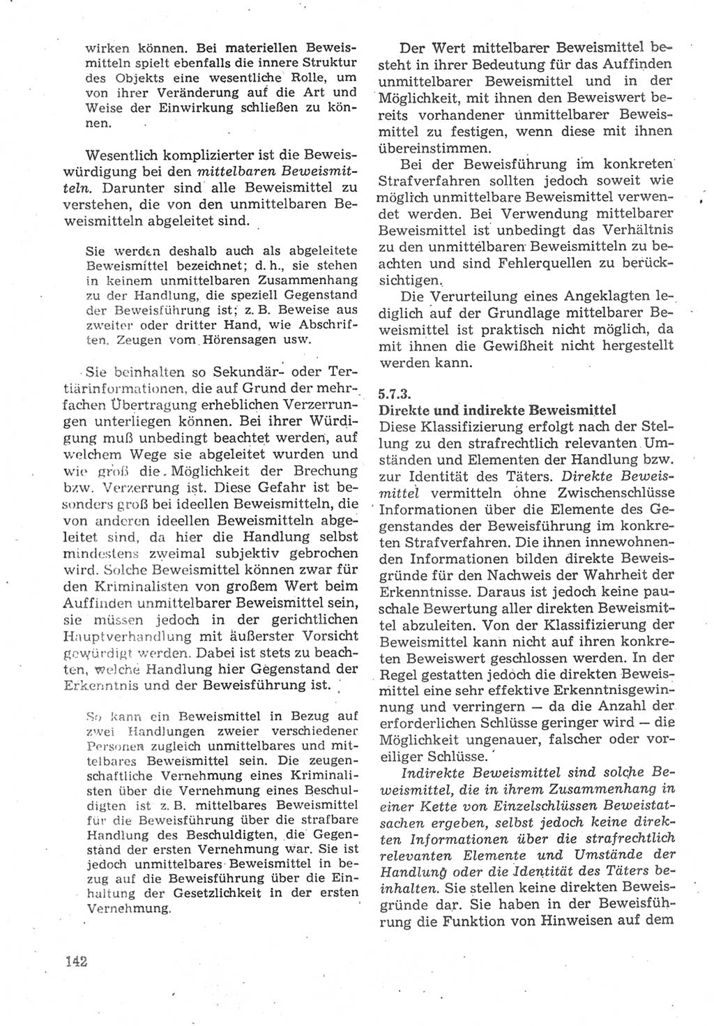 Strafverfahrensrecht [Deutsche Demokratische Republik (DDR)], Lehrbuch 1987, Seite 142 (Strafverf.-R. DDR Lb. 1987, S. 142)