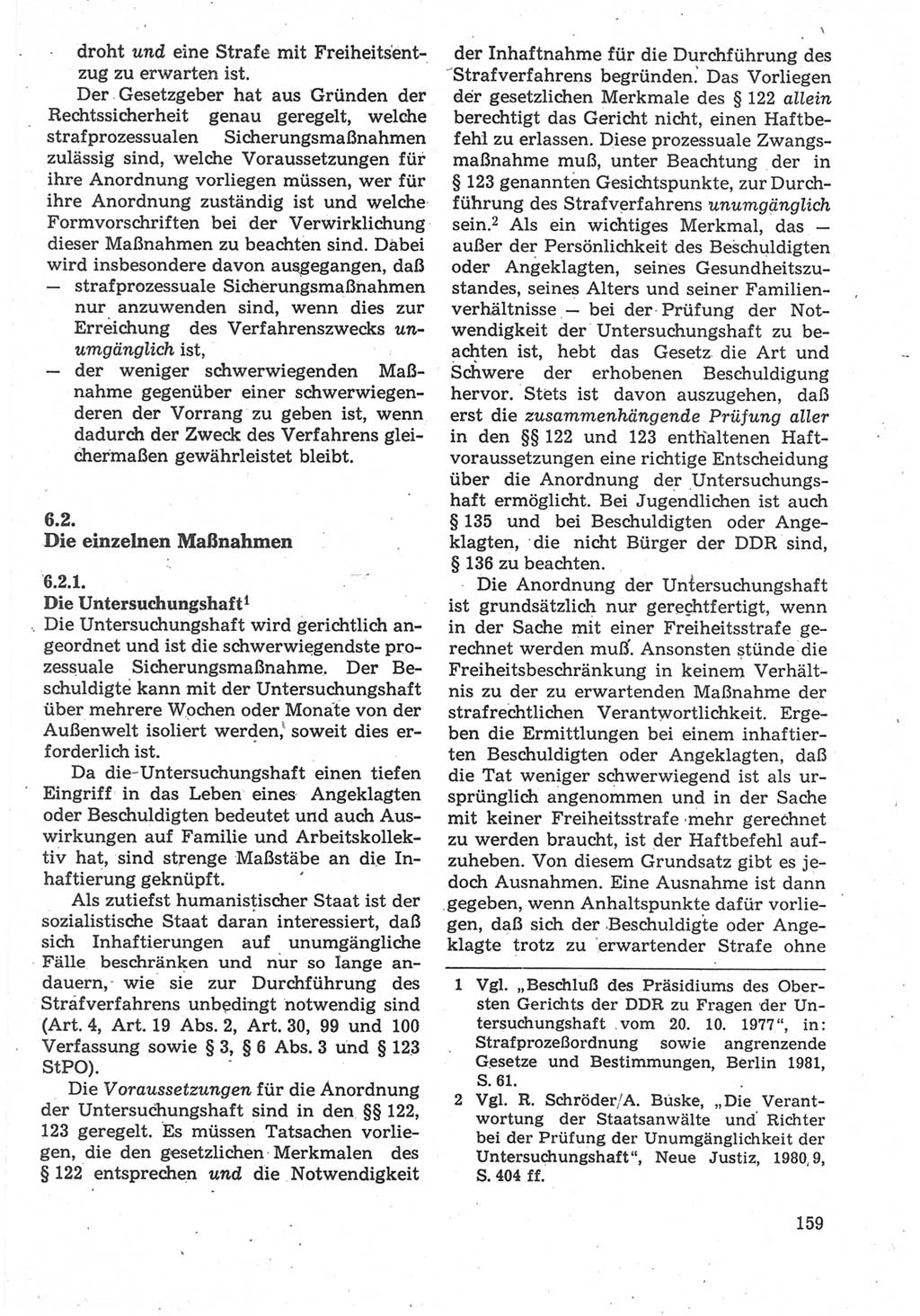 Strafverfahrensrecht [Deutsche Demokratische Republik (DDR)], Lehrbuch 1987, Seite 159 (Strafverf.-R. DDR Lb. 1987, S. 159)