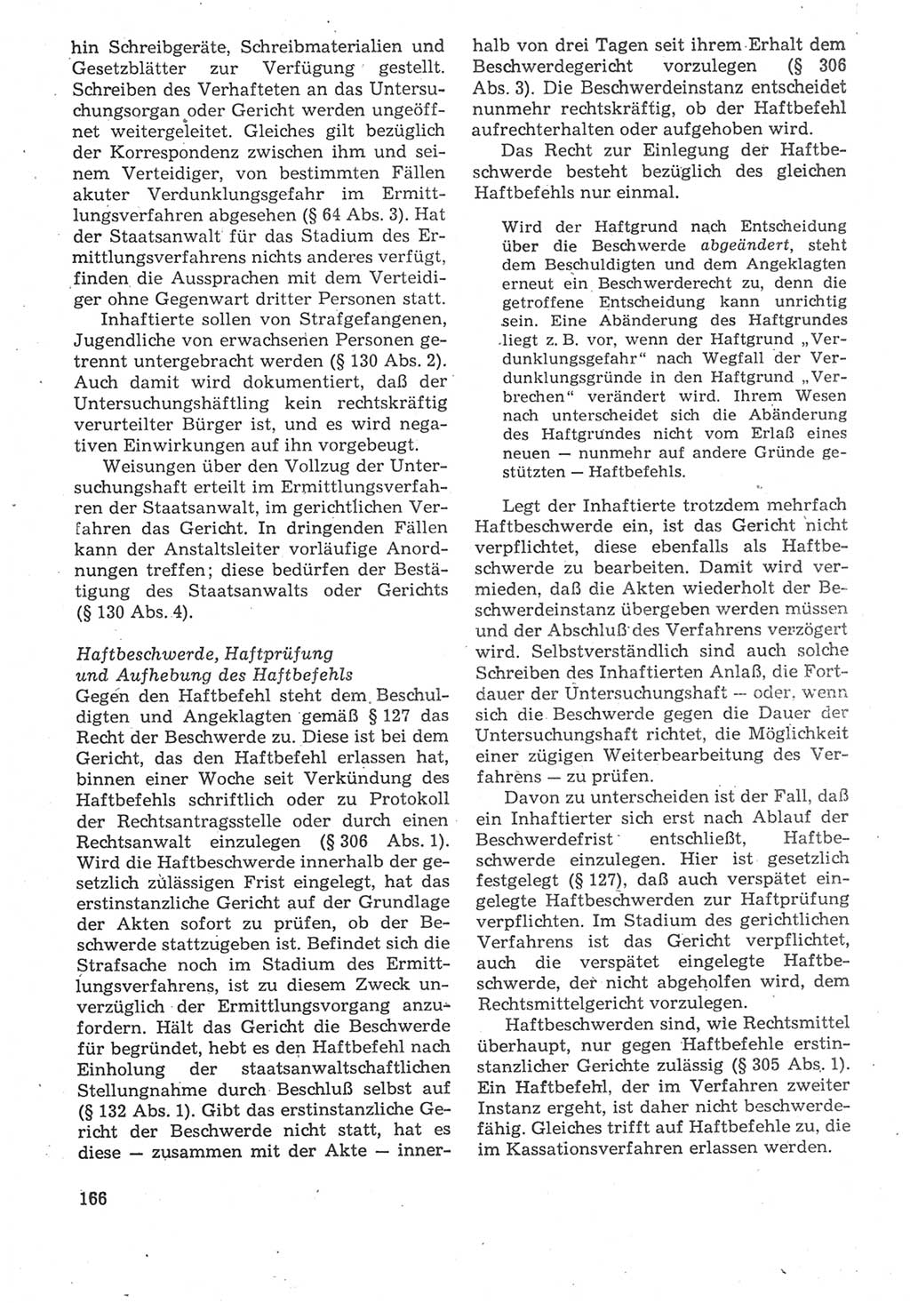 Strafverfahrensrecht [Deutsche Demokratische Republik (DDR)], Lehrbuch 1987, Seite 166 (Strafverf.-R. DDR Lb. 1987, S. 166)