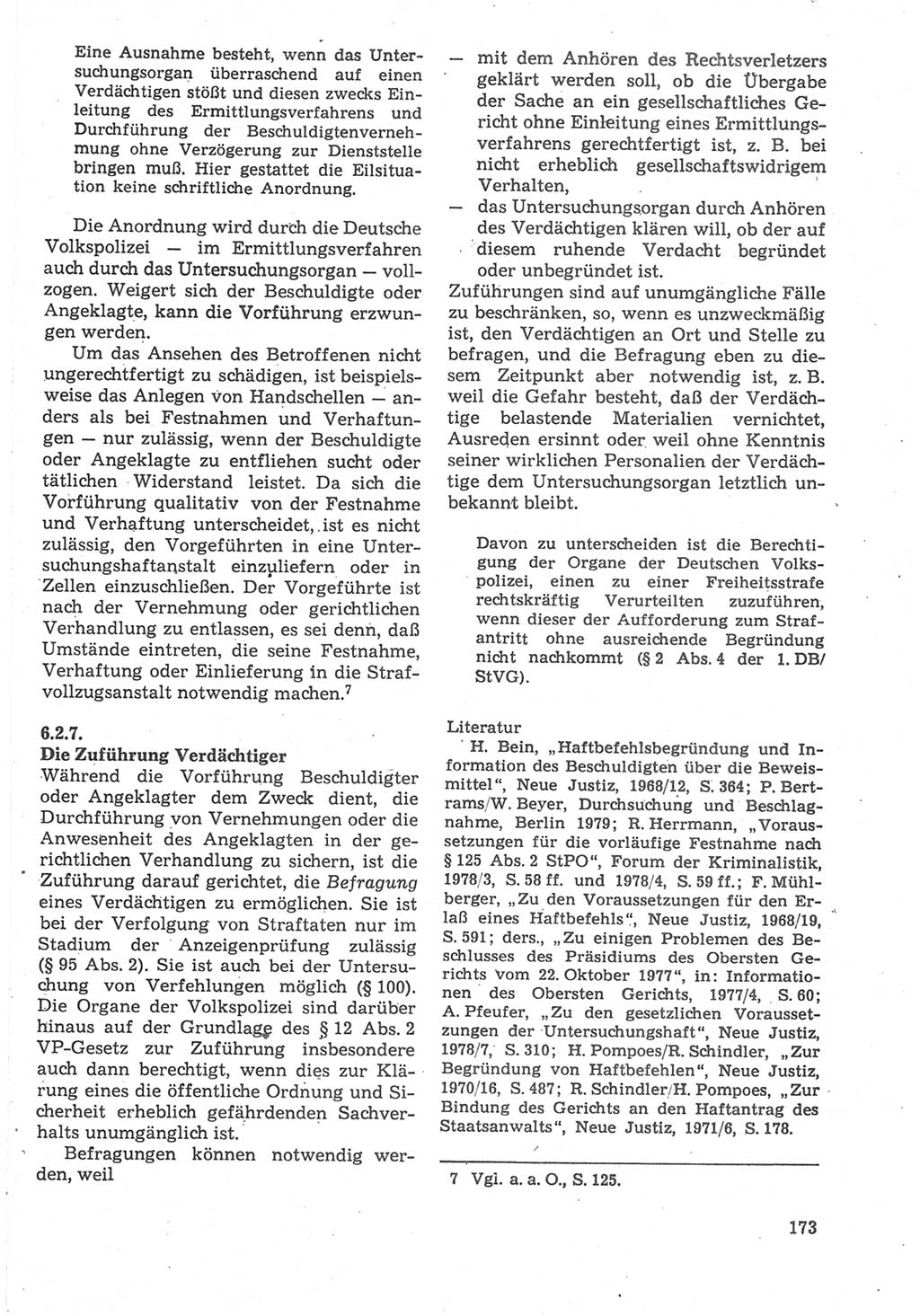 Strafverfahrensrecht [Deutsche Demokratische Republik (DDR)], Lehrbuch 1987, Seite 173 (Strafverf.-R. DDR Lb. 1987, S. 173)