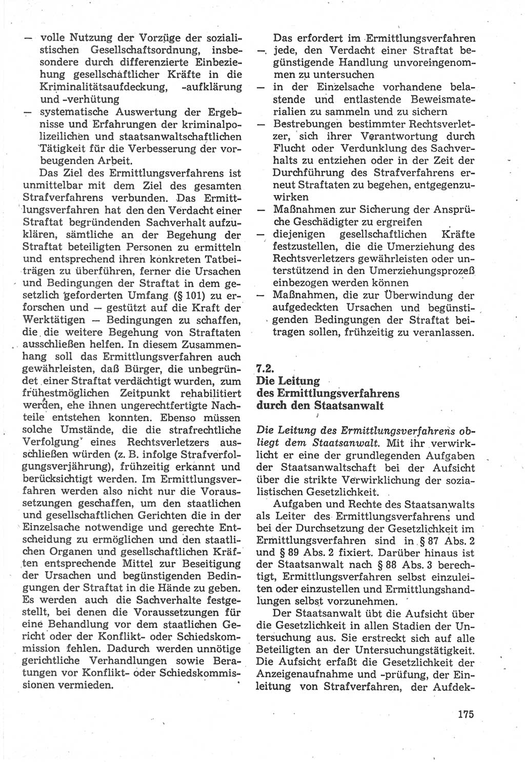 Strafverfahrensrecht [Deutsche Demokratische Republik (DDR)], Lehrbuch 1987, Seite 175 (Strafverf.-R. DDR Lb. 1987, S. 175)