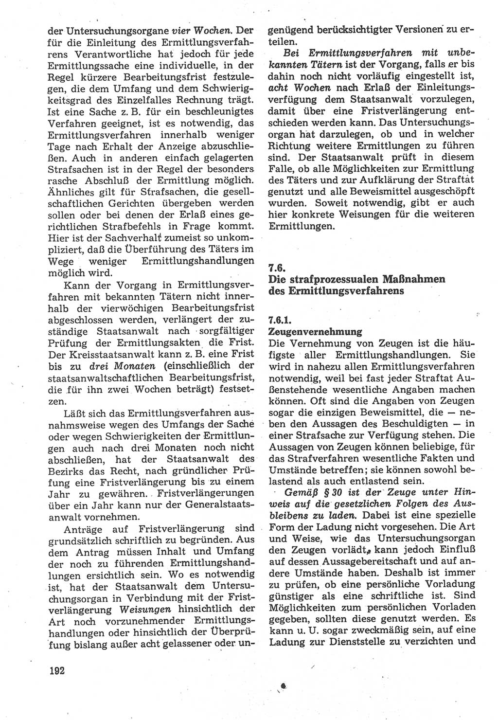 Strafverfahrensrecht [Deutsche Demokratische Republik (DDR)], Lehrbuch 1987, Seite 192 (Strafverf.-R. DDR Lb. 1987, S. 192)