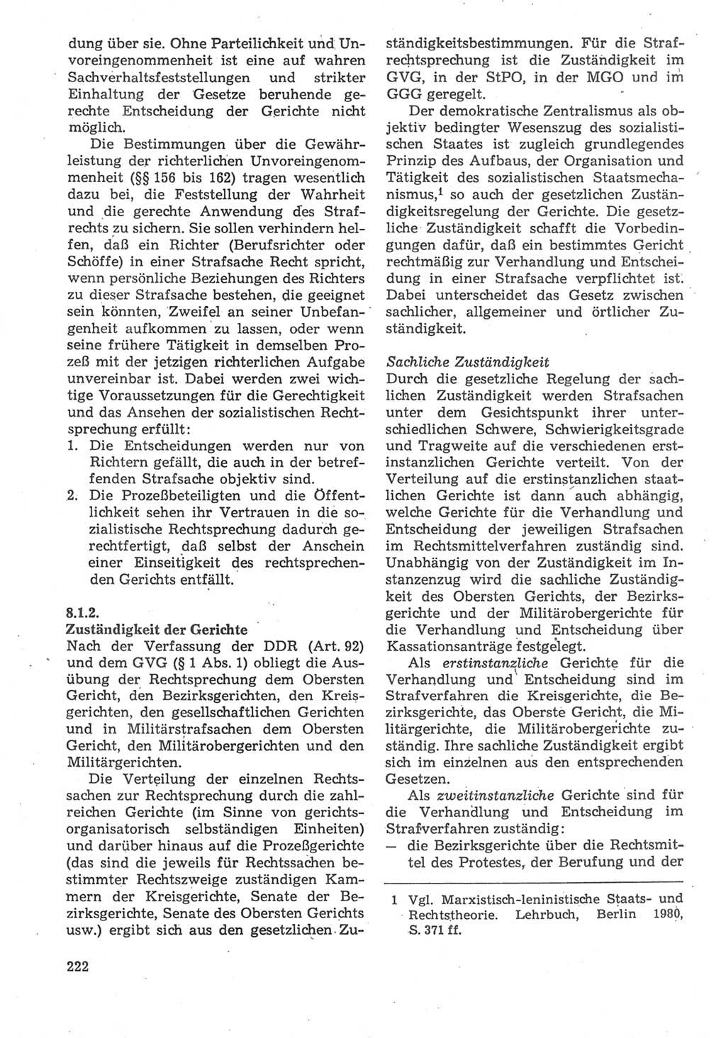 Strafverfahrensrecht [Deutsche Demokratische Republik (DDR)], Lehrbuch 1987, Seite 222 (Strafverf.-R. DDR Lb. 1987, S. 222)