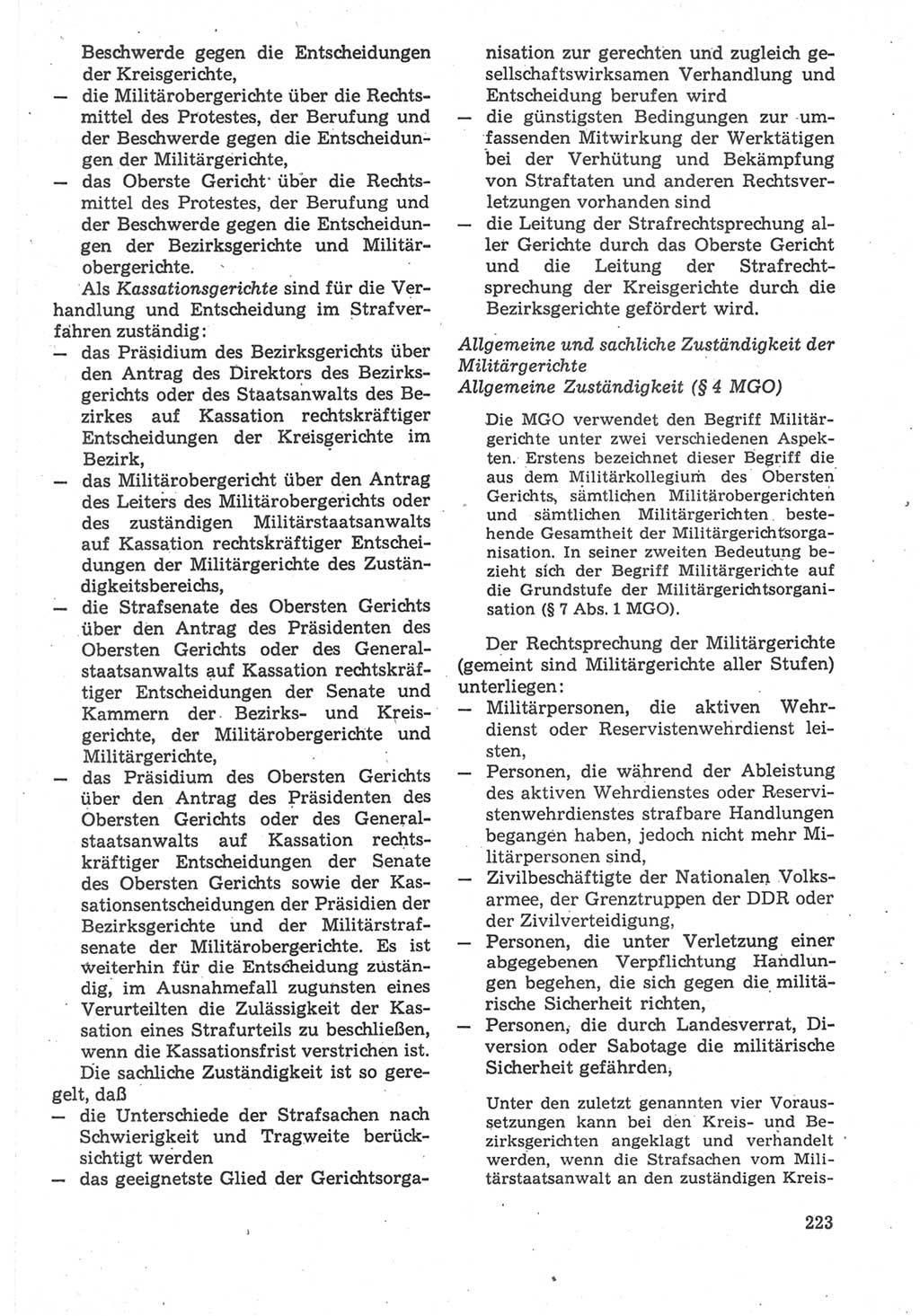 Strafverfahrensrecht [Deutsche Demokratische Republik (DDR)], Lehrbuch 1987, Seite 223 (Strafverf.-R. DDR Lb. 1987, S. 223)