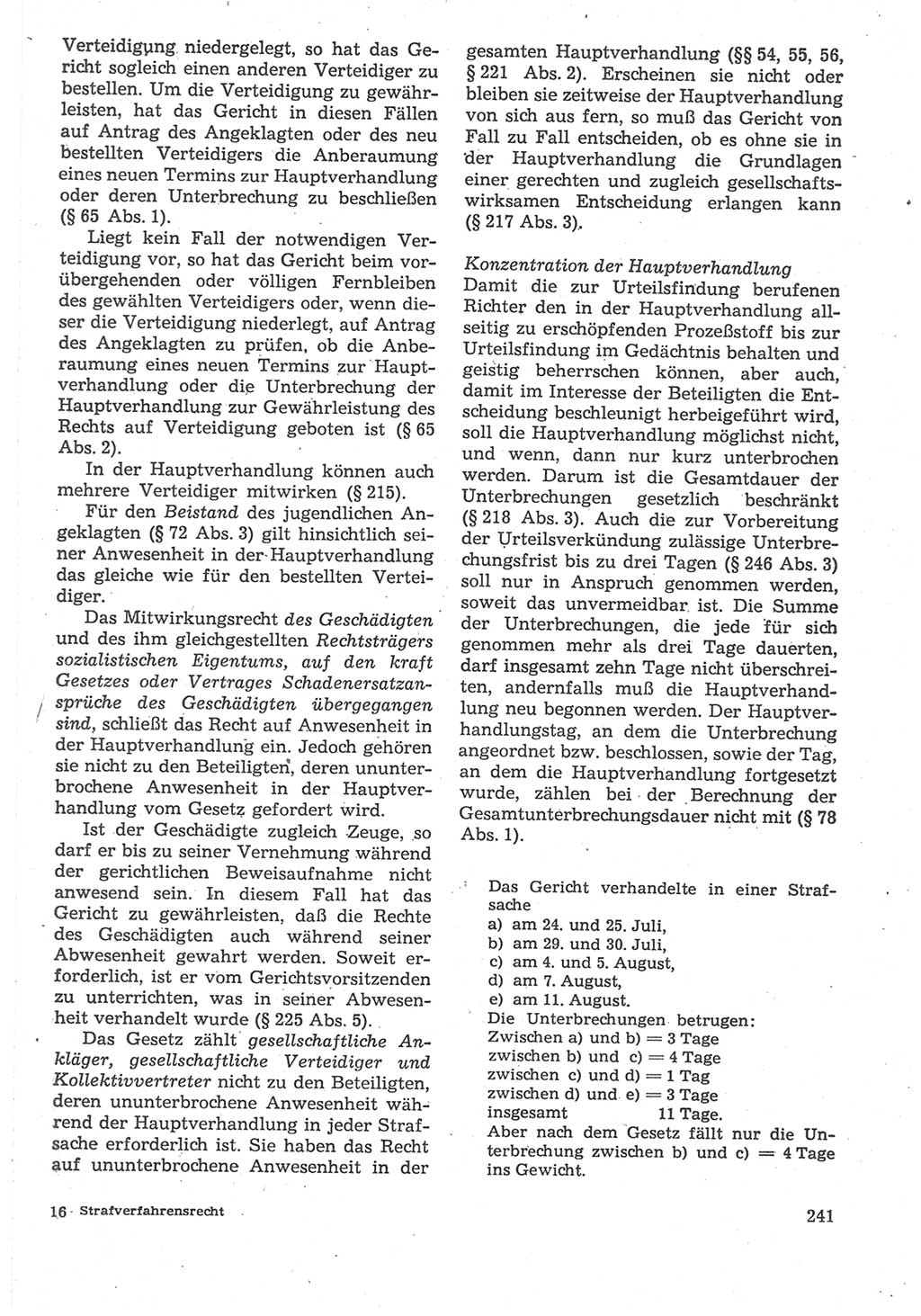 Strafverfahrensrecht [Deutsche Demokratische Republik (DDR)], Lehrbuch 1987, Seite 241 (Strafverf.-R. DDR Lb. 1987, S. 241)