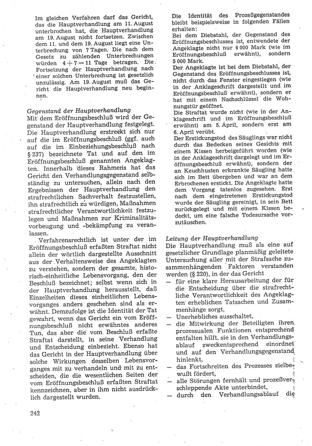 Strafverfahrensrecht [Deutsche Demokratische Republik (DDR)], Lehrbuch 1987, Seite 242 (Strafverf.-R. DDR Lb. 1987, S. 242)