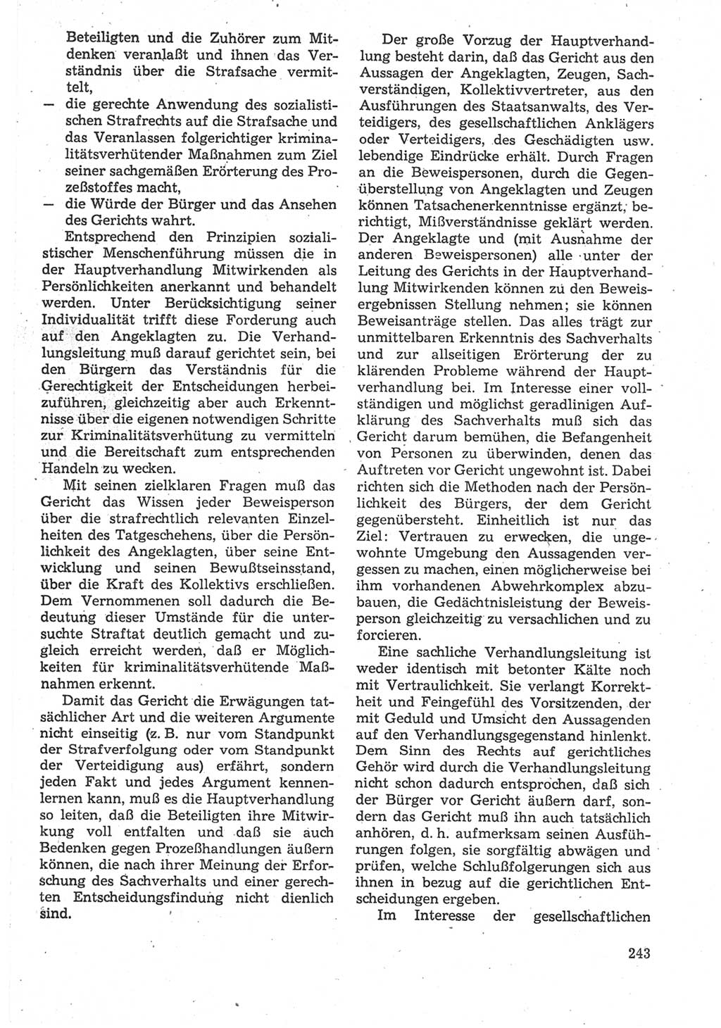 Strafverfahrensrecht [Deutsche Demokratische Republik (DDR)], Lehrbuch 1987, Seite 243 (Strafverf.-R. DDR Lb. 1987, S. 243)