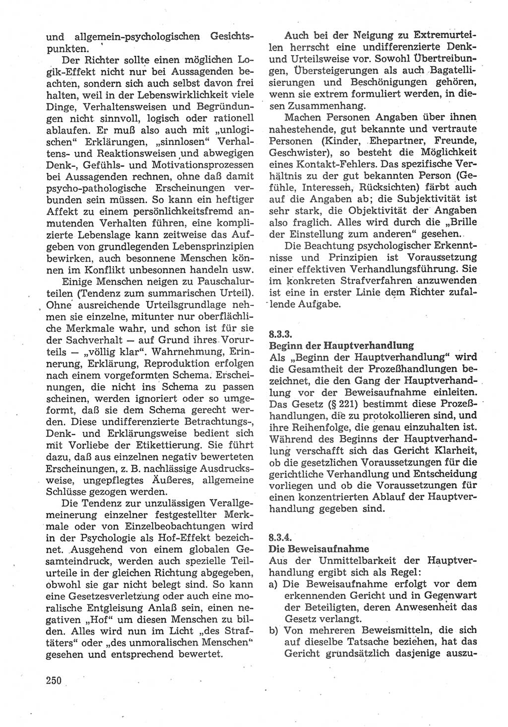 Strafverfahrensrecht [Deutsche Demokratische Republik (DDR)], Lehrbuch 1987, Seite 250 (Strafverf.-R. DDR Lb. 1987, S. 250)