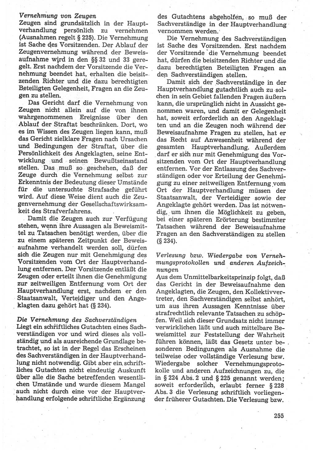 Strafverfahrensrecht [Deutsche Demokratische Republik (DDR)], Lehrbuch 1987, Seite 255 (Strafverf.-R. DDR Lb. 1987, S. 255)