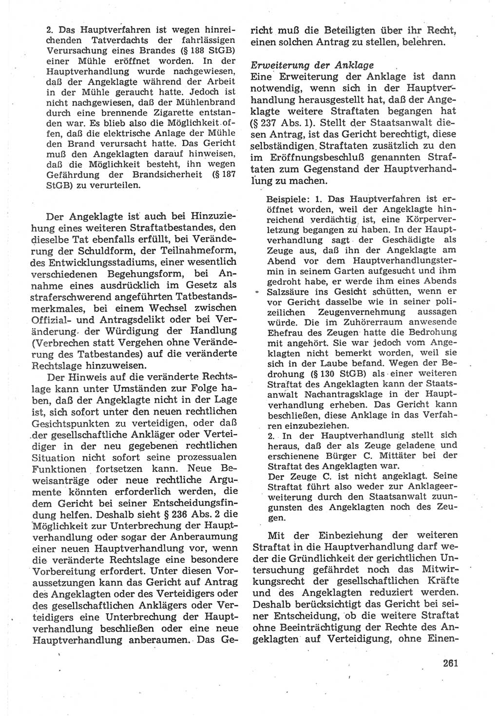 Strafverfahrensrecht [Deutsche Demokratische Republik (DDR)], Lehrbuch 1987, Seite 261 (Strafverf.-R. DDR Lb. 1987, S. 261)