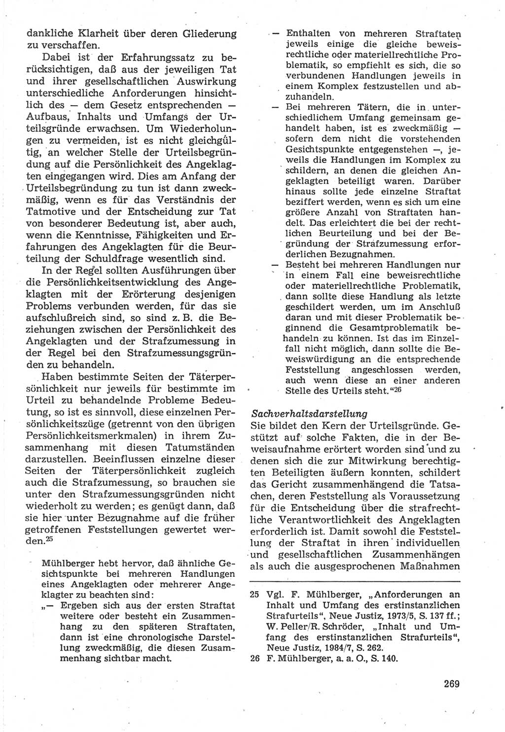 Strafverfahrensrecht [Deutsche Demokratische Republik (DDR)], Lehrbuch 1987, Seite 269 (Strafverf.-R. DDR Lb. 1987, S. 269)