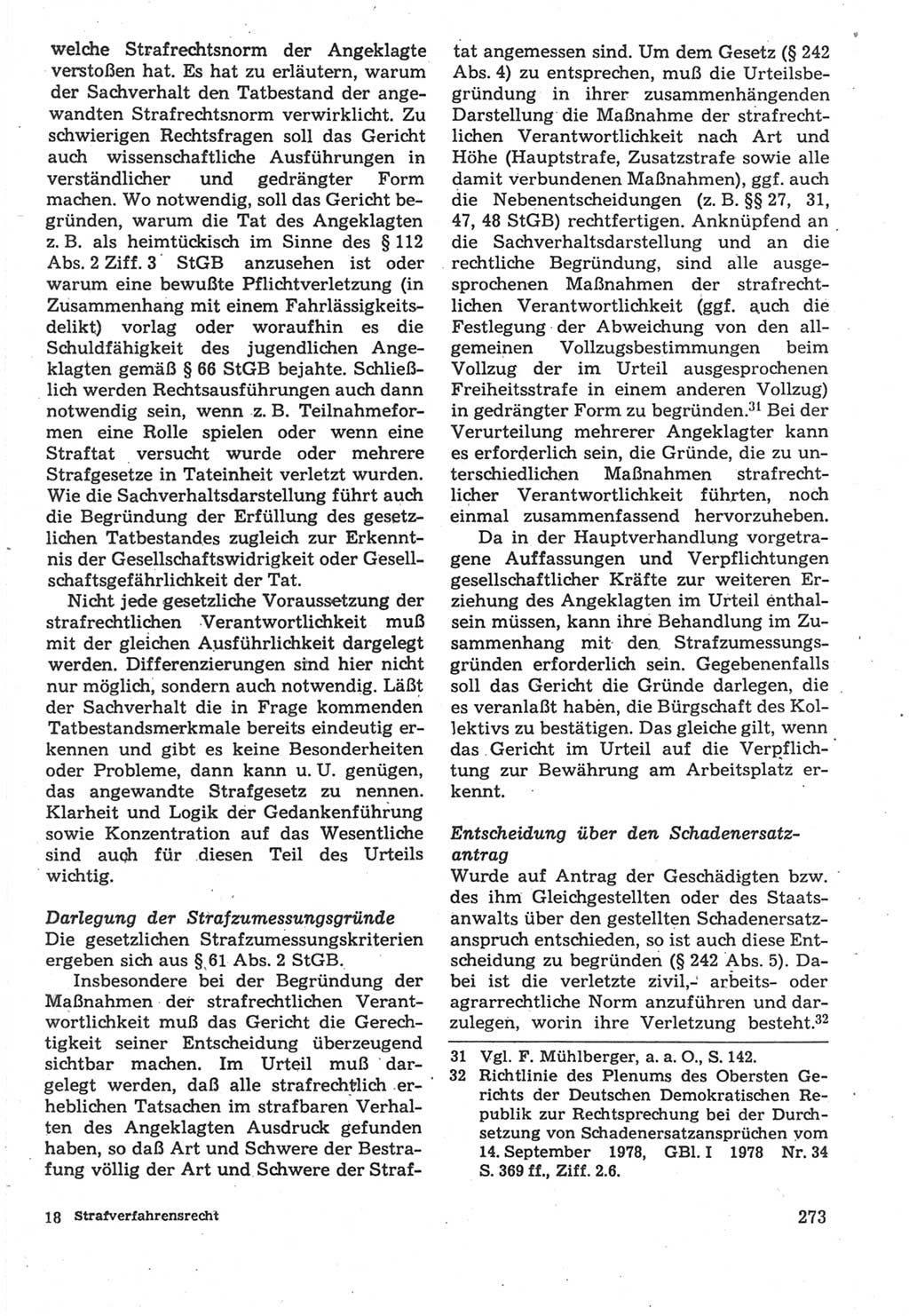 Strafverfahrensrecht [Deutsche Demokratische Republik (DDR)], Lehrbuch 1987, Seite 273 (Strafverf.-R. DDR Lb. 1987, S. 273)