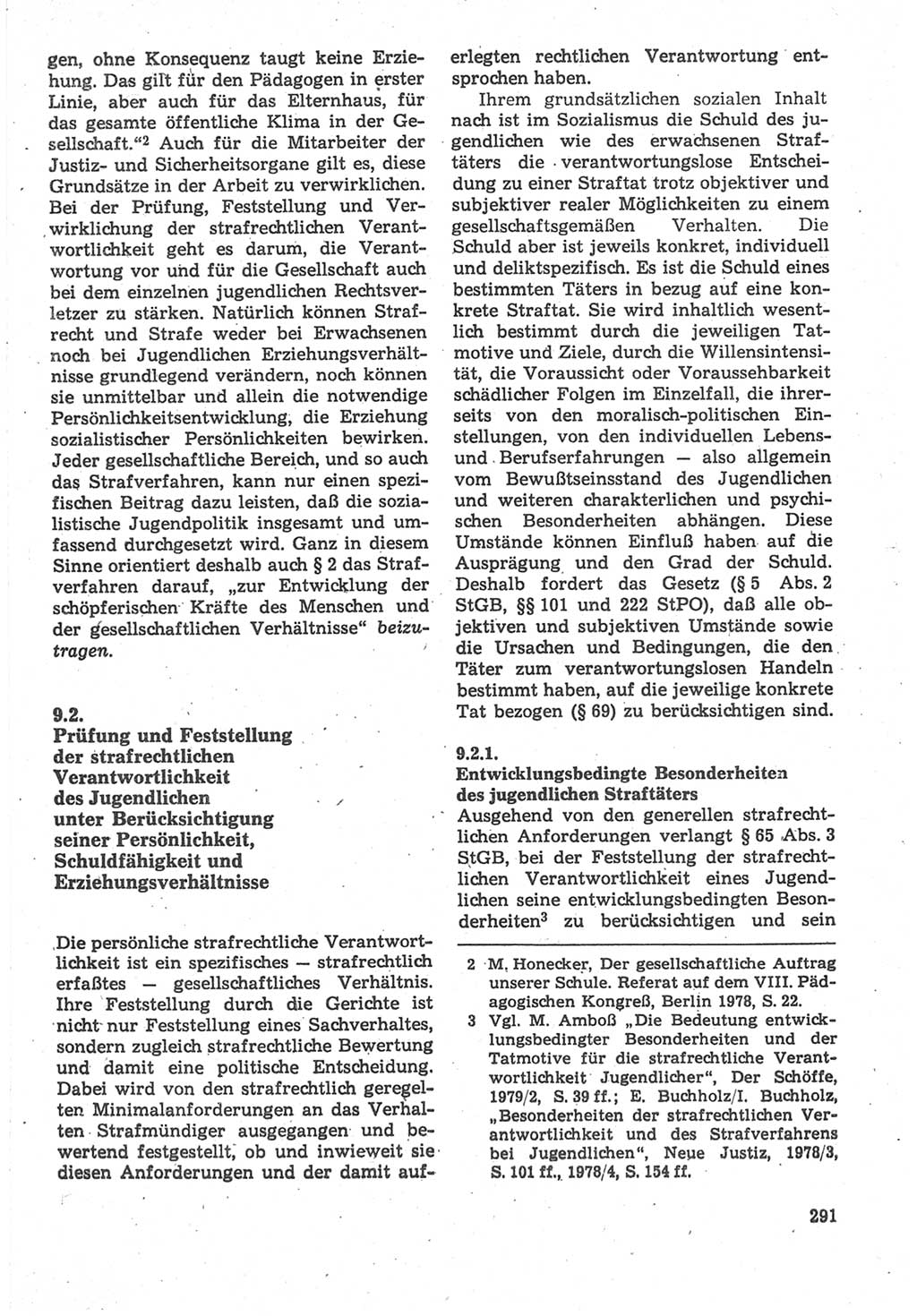 Strafverfahrensrecht [Deutsche Demokratische Republik (DDR)], Lehrbuch 1987, Seite 291 (Strafverf.-R. DDR Lb. 1987, S. 291)
