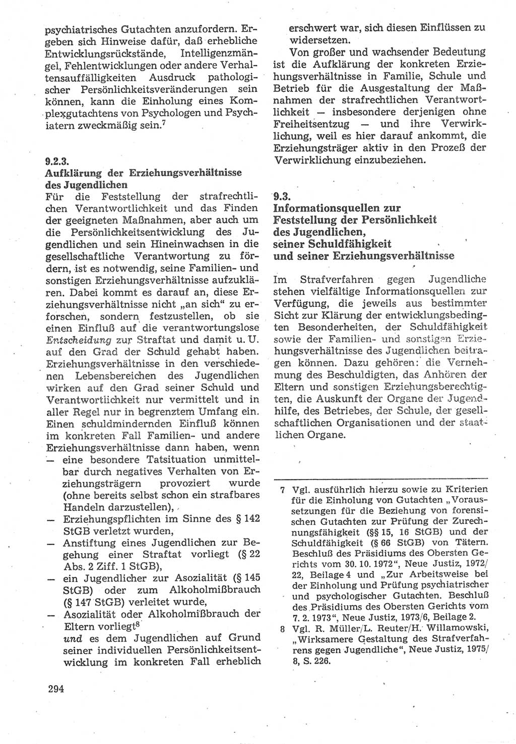 Strafverfahrensrecht [Deutsche Demokratische Republik (DDR)], Lehrbuch 1987, Seite 294 (Strafverf.-R. DDR Lb. 1987, S. 294)