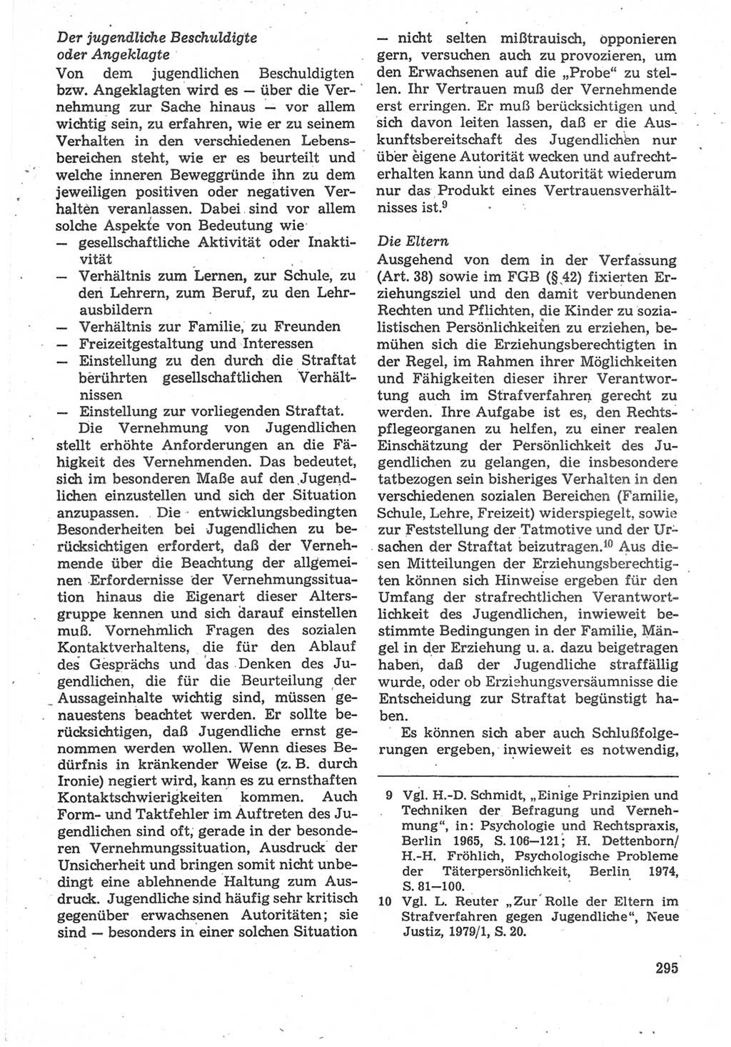 Strafverfahrensrecht [Deutsche Demokratische Republik (DDR)], Lehrbuch 1987, Seite 295 (Strafverf.-R. DDR Lb. 1987, S. 295)