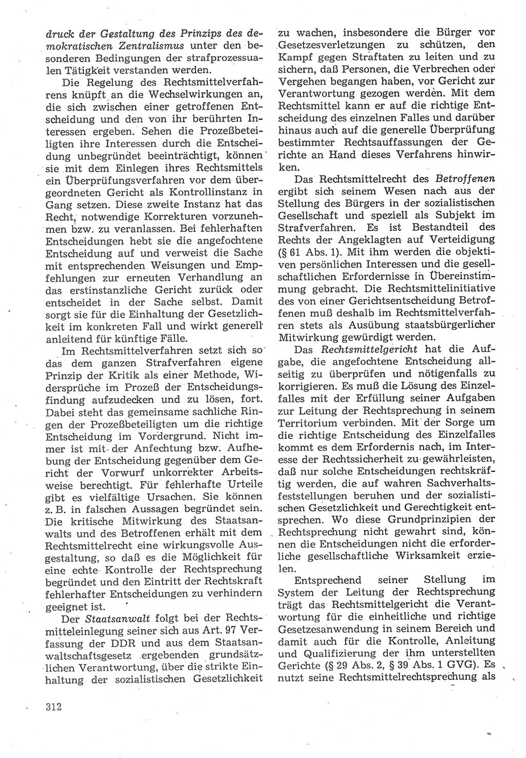 Strafverfahrensrecht [Deutsche Demokratische Republik (DDR)], Lehrbuch 1987, Seite 312 (Strafverf.-R. DDR Lb. 1987, S. 312)