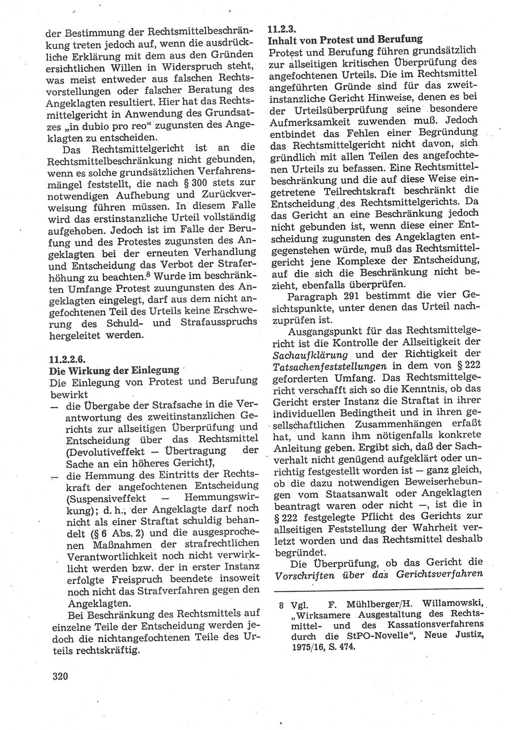 Strafverfahrensrecht [Deutsche Demokratische Republik (DDR)], Lehrbuch 1987, Seite 320 (Strafverf.-R. DDR Lb. 1987, S. 320)